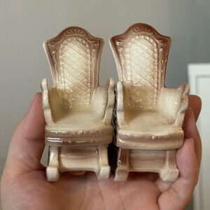 Norcrest H557 Vintage Salt and Pepper Rocking Chairs Fine China Shakers Japan